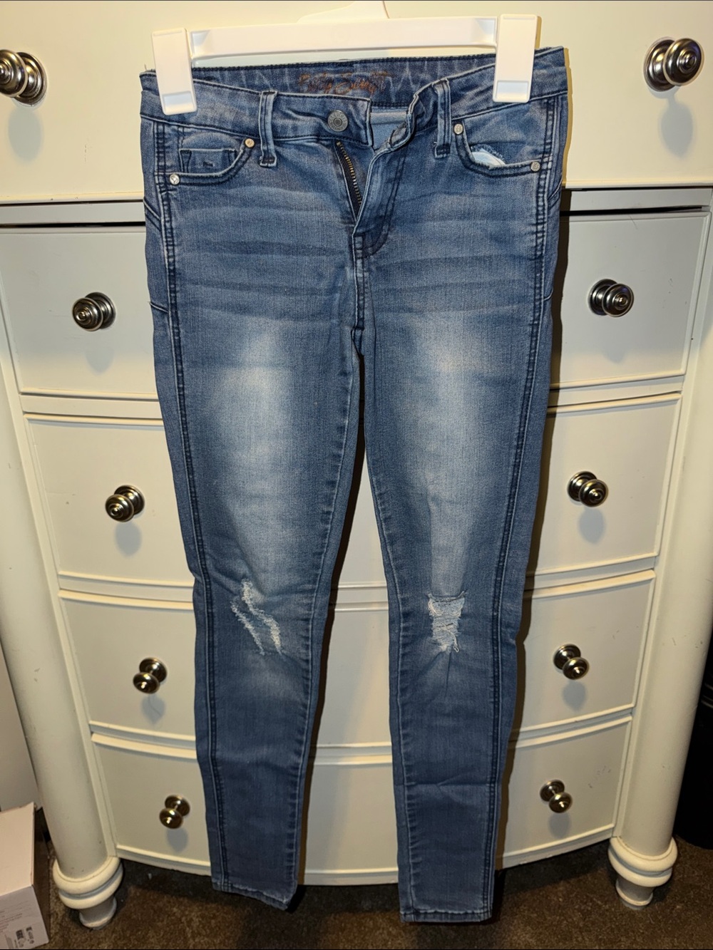 Blue Women's Distressed Skinny Jeans